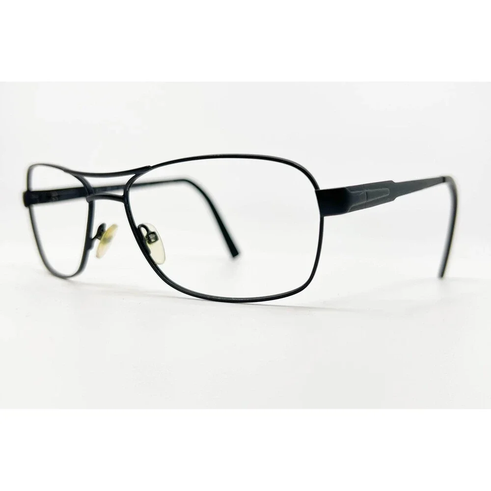 Kirkland Signature Eyeglasses Mens Black Shiraz Aviator Metal 58/16 140